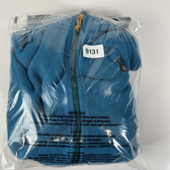 LL Bean Fleece Quarter‎ Zip Pullover Colorblock Blue Rust Men's Size L REG - Picture 12 of 12